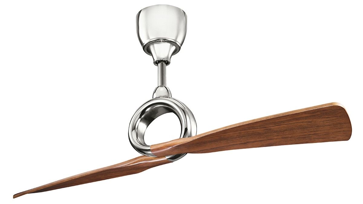 Link 137cm Nickel-Walnut Ceiling Fan with Remote Control by Kichler