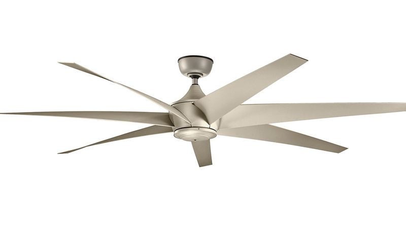 Lehr 203cm Silver-Silver Ceiling Fan with Remote Control by Kichler