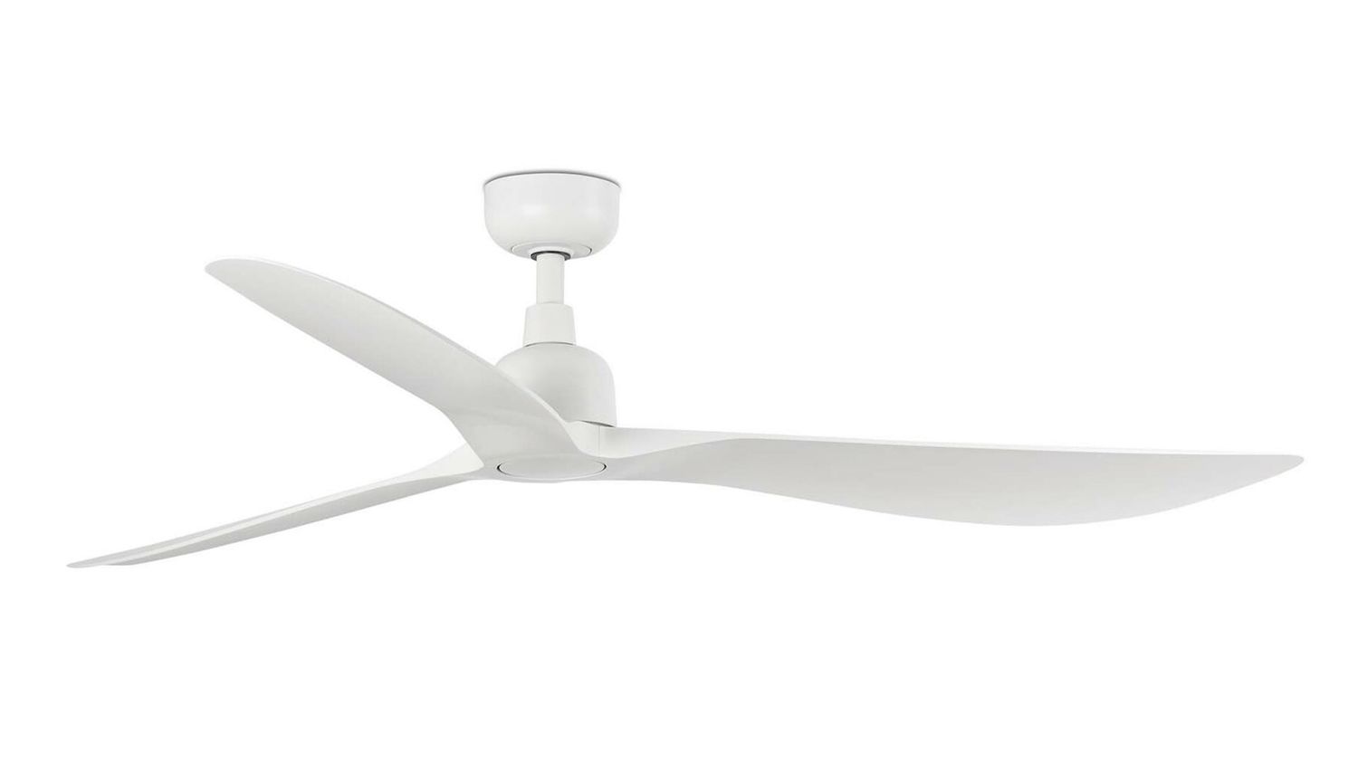 Outwood 150cm White-White Ceiling Fan with Remote Control by Faro