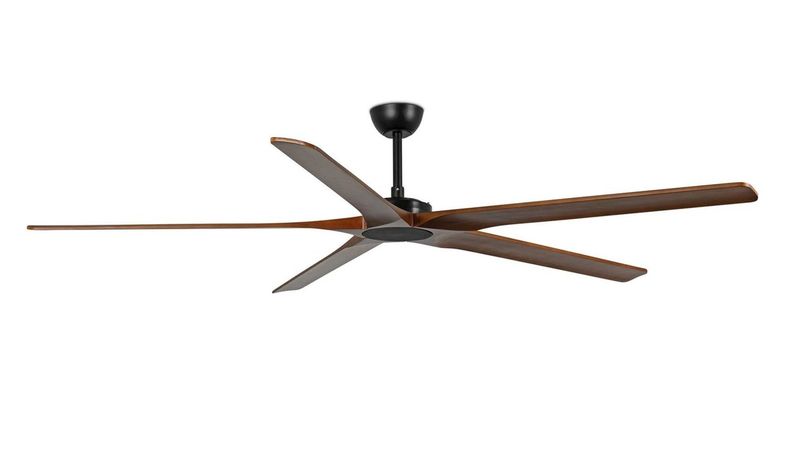 Bigwood 200cm Black-Walnut Ceiling Fan with Remote Control by Faro