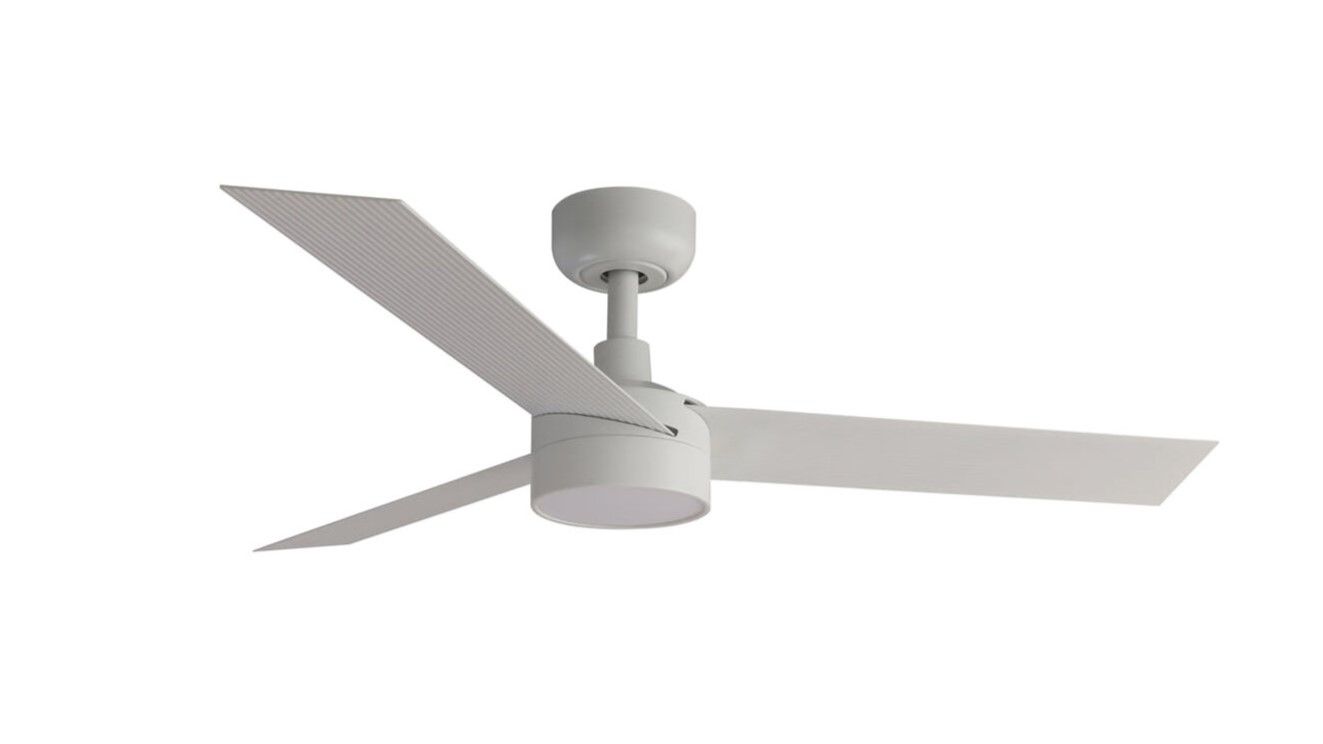 Cruiser 132cm White-White Ceiling Fan with Light &amp; Remote Control by Faro