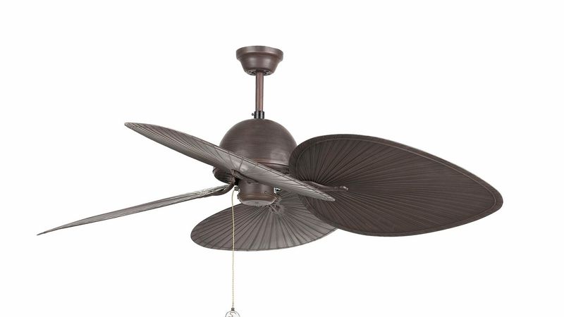Cuba 132cm Brown-Brown Ceiling Fan with Pull Chain by Faro