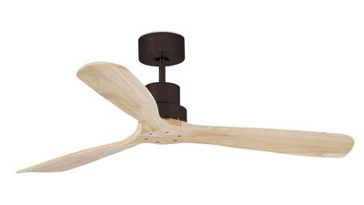 Lantau 132cm Brown-Pine Ceiling Fan with Remote Control by Faro