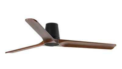 Heywood Tub 132cm Black-Walnut Ceiling Fan with Remote Control by Faro
