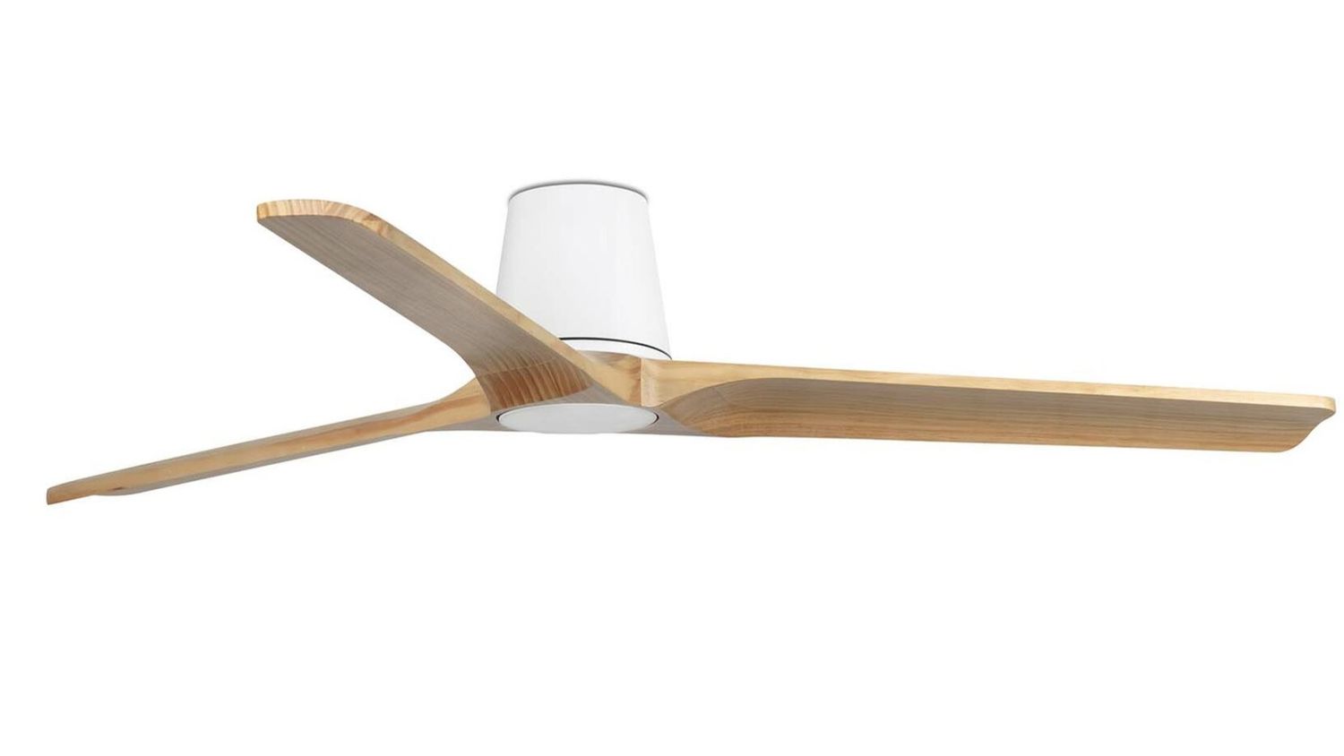 Heywood Tub 132cm White-Pine Ceiling Fan with Remote Control by Faro