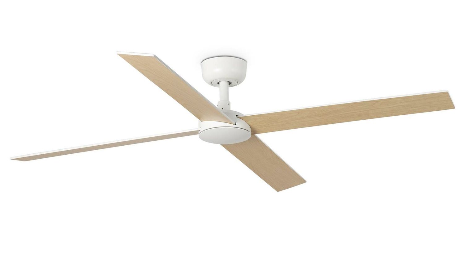 Rudder 4 132cm White-Ash Ceiling Fan with Remote Control by Faro