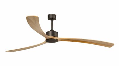 Kauai 240cm Brown-Pine Ceiling Fan with Remote Control by Faro