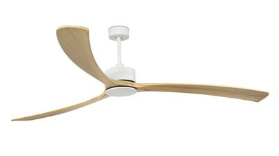 Kauai 240cm White-Pine Ceiling Fan with Remote Control by Faro