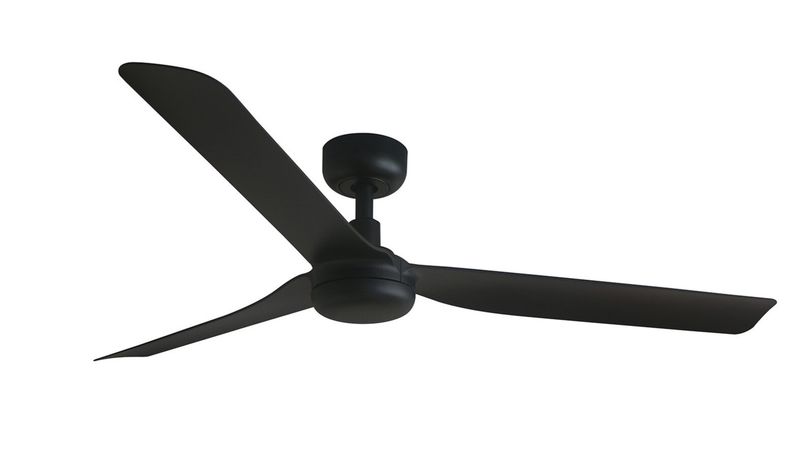Punt 130cm Black-Black Ceiling Fan with Remote Control by Faro