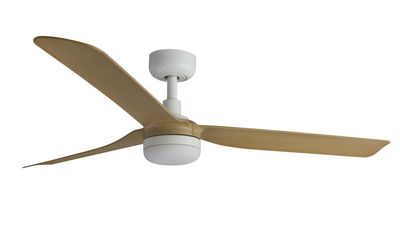 Punt 130cm White-Maple Ceiling Fan with Light &amp; Remote Control by Faro