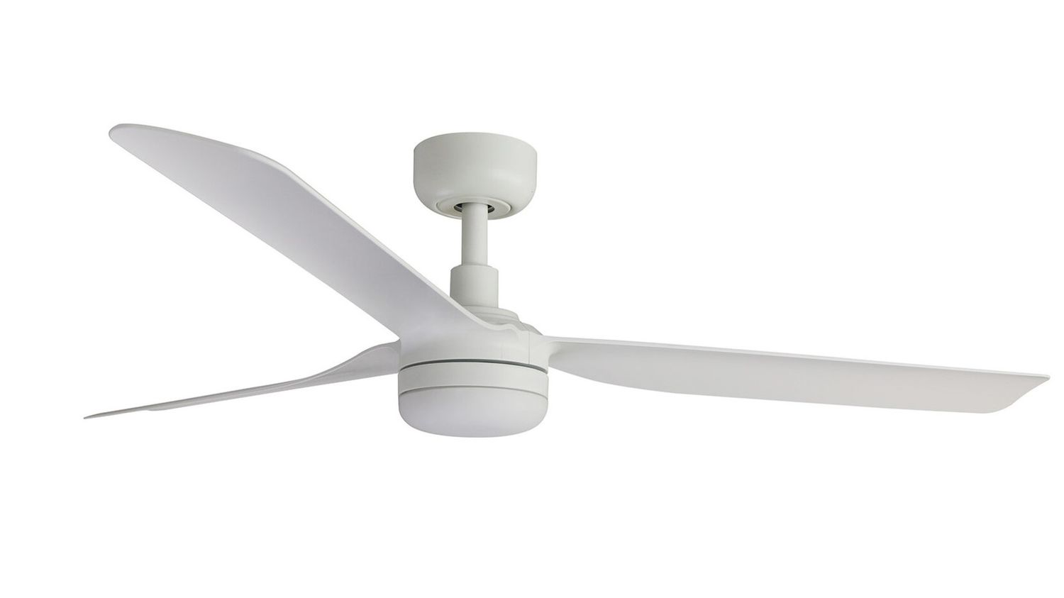 Punt 130cm White-White Ceiling Fan with Light &amp; Remote Control by Faro