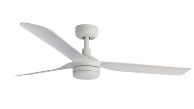 Punt 130cm White-White Ceiling Fan with Light &amp; Remote Control by Faro