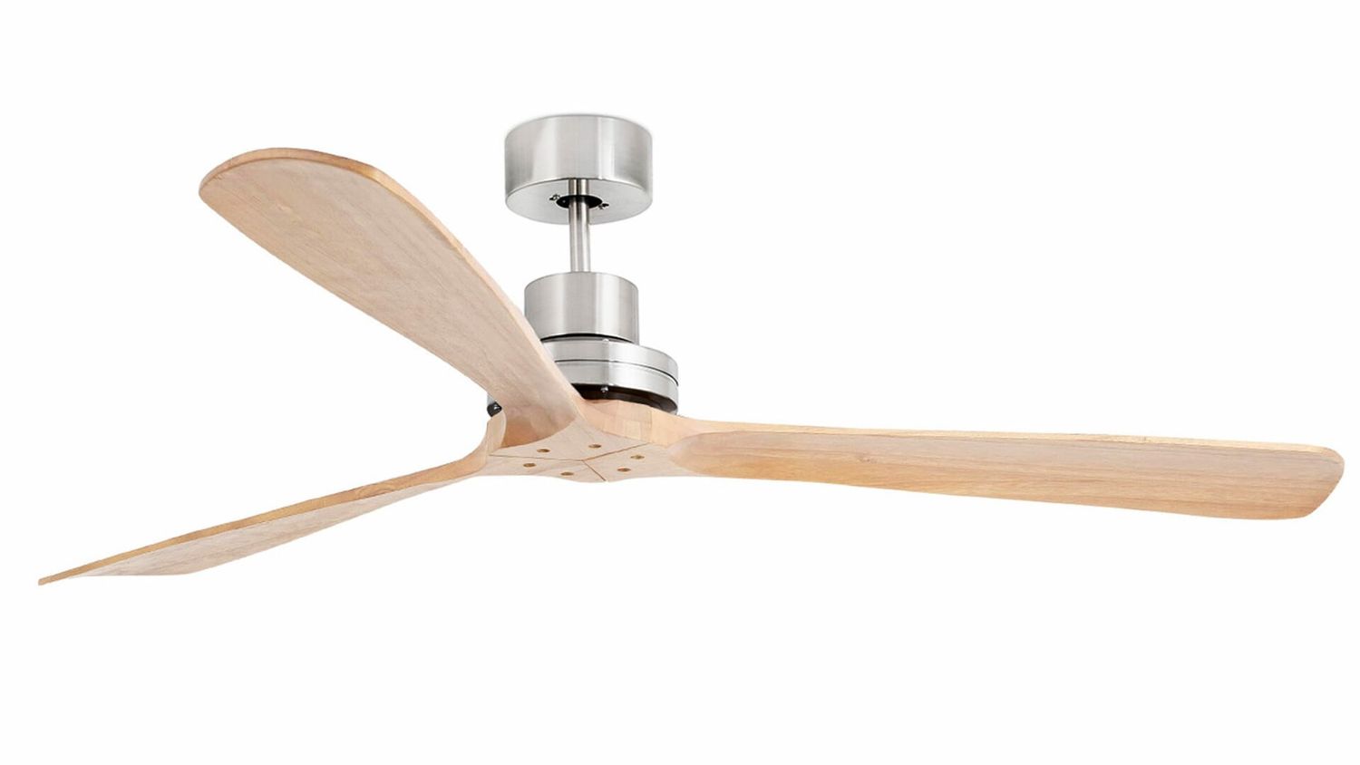 Lantau 168cm Nickel-Pine Ceiling Fan with Remote Control by Faro