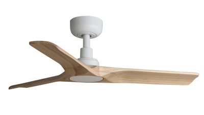 Heywood 90cm White-Maple Ceiling Fan with Remote Control by Faro
