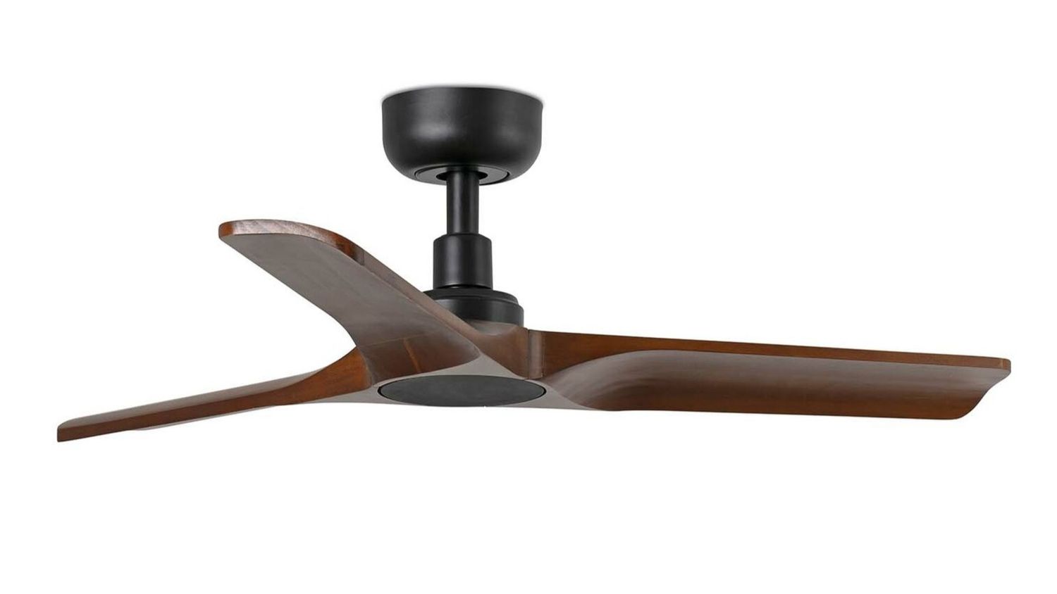 Heywood 90cm Black-Walnut Ceiling Fan with Remote Control by Faro