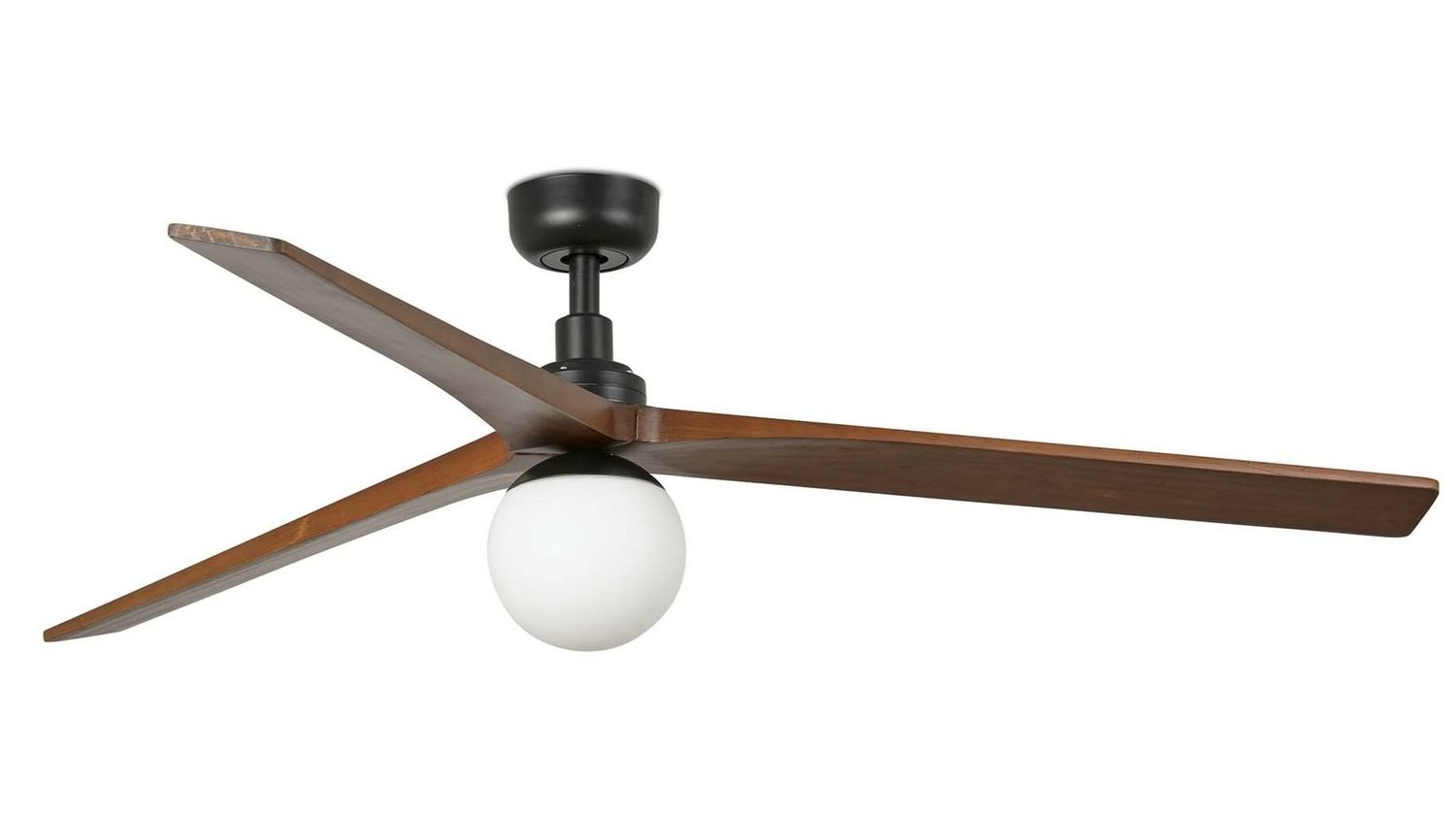 Klim 150cm Black-Walnut Ceiling Fan with Light &amp; Remote Control by Faro