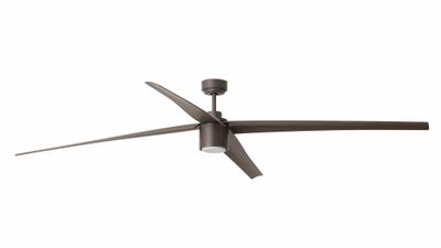Attos 213cm Brown-Brown Ceiling Fan with Light &amp; Remote Control by Faro