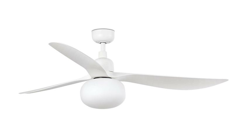 Outwood 150cm White-White Ceiling Fan with Light &amp; Remote Control by Faro