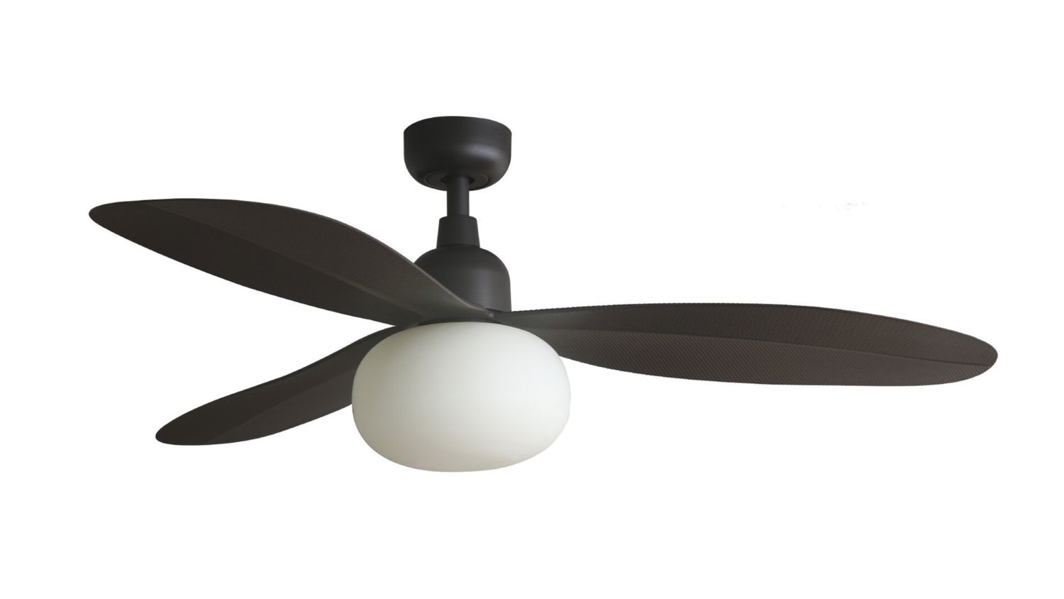 Palma 129cm Brown-Brown Ceiling Fan with Light &amp; Remote Control by Faro