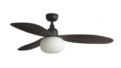 Palma 129cm Brown-Brown Ceiling Fan with Light &amp; Remote Control by Faro