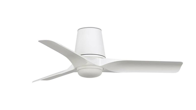 Hey Tub 90cm White-White Ceiling Fan with Light &amp; Remote Control by Faro