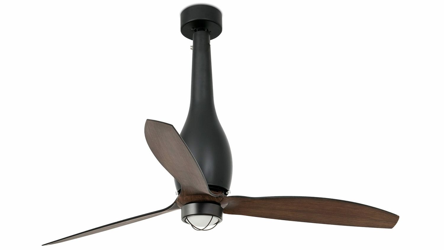 Eterfan 128cm Black-Walnut Ceiling Fan with Light &amp; Remote Control by Faro