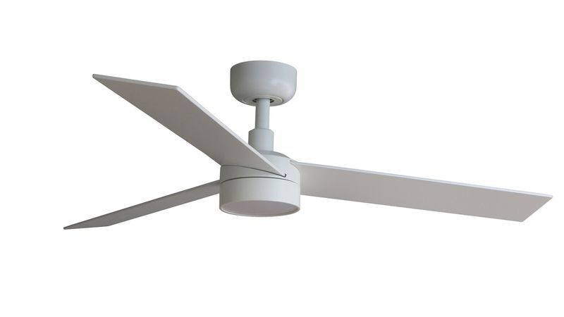 Rudder 106cm White-Ash Ceiling Fan with Light &amp; Remote Control by Faro