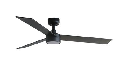 Rudder 132cm Black-Walnut Ceiling Fan with Light &amp; Remote Control by Faro
