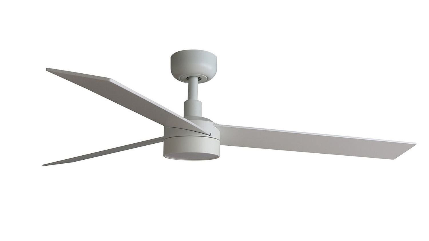 Rudder 132cm White-Ash Ceiling Fan with Light &amp; Remote Control by Faro