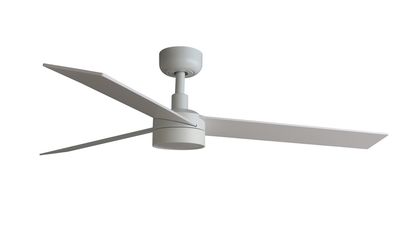 Rudder 132cm White-Ash Ceiling Fan with Light &amp; Remote Control by Faro