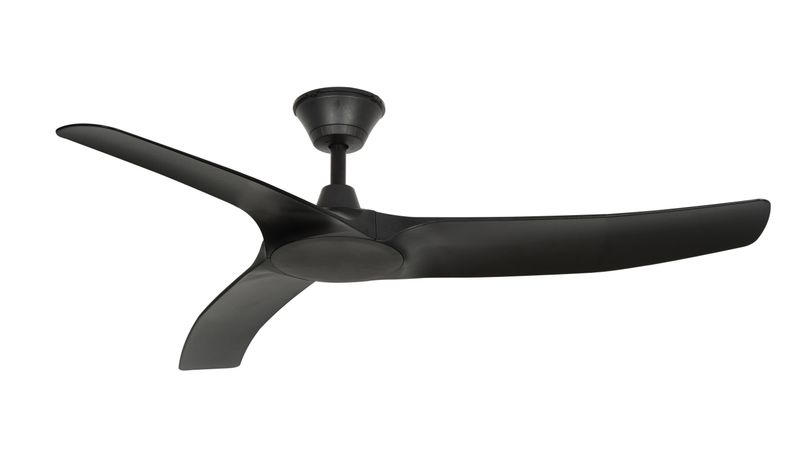 Calisto 132cm Black-Black IP65 Ceiling Fan with Remote Control by Lumos
