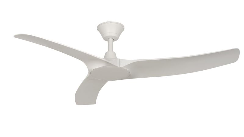Calisto 132cm White-White IP65 Ceiling Fan with Remote Control by Lumos