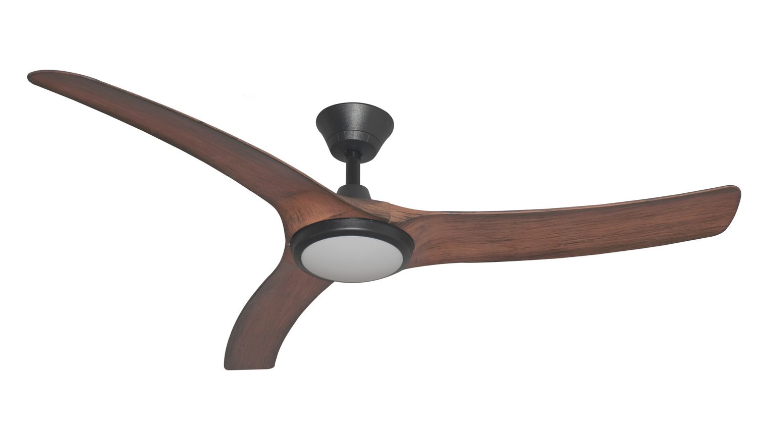 Calisto 132cm Black-Koa IP65 Ceiling Fan with Light &amp; Remote Control by Lumos