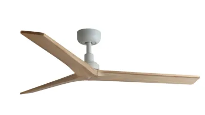 Klim 125cm White-Pine Ceiling Fan with Remote Control by Faro