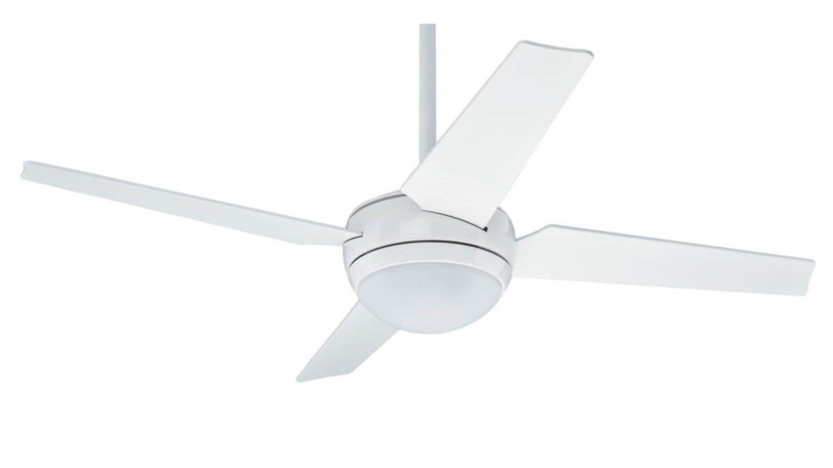 Sonic 132cm White-White Ceiling Fan with Light &amp; Remote Control by Hunter