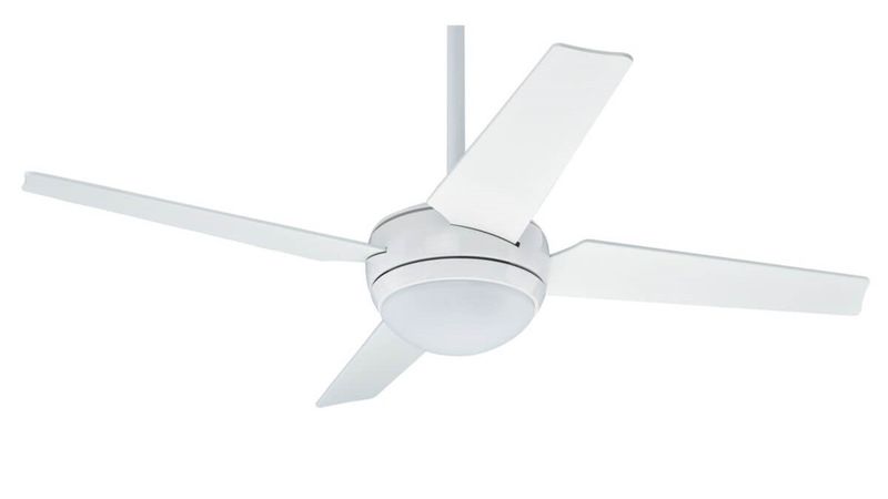 Sonic 132cm White-White Ceiling Fan with Light &amp; Remote Control by Hunter