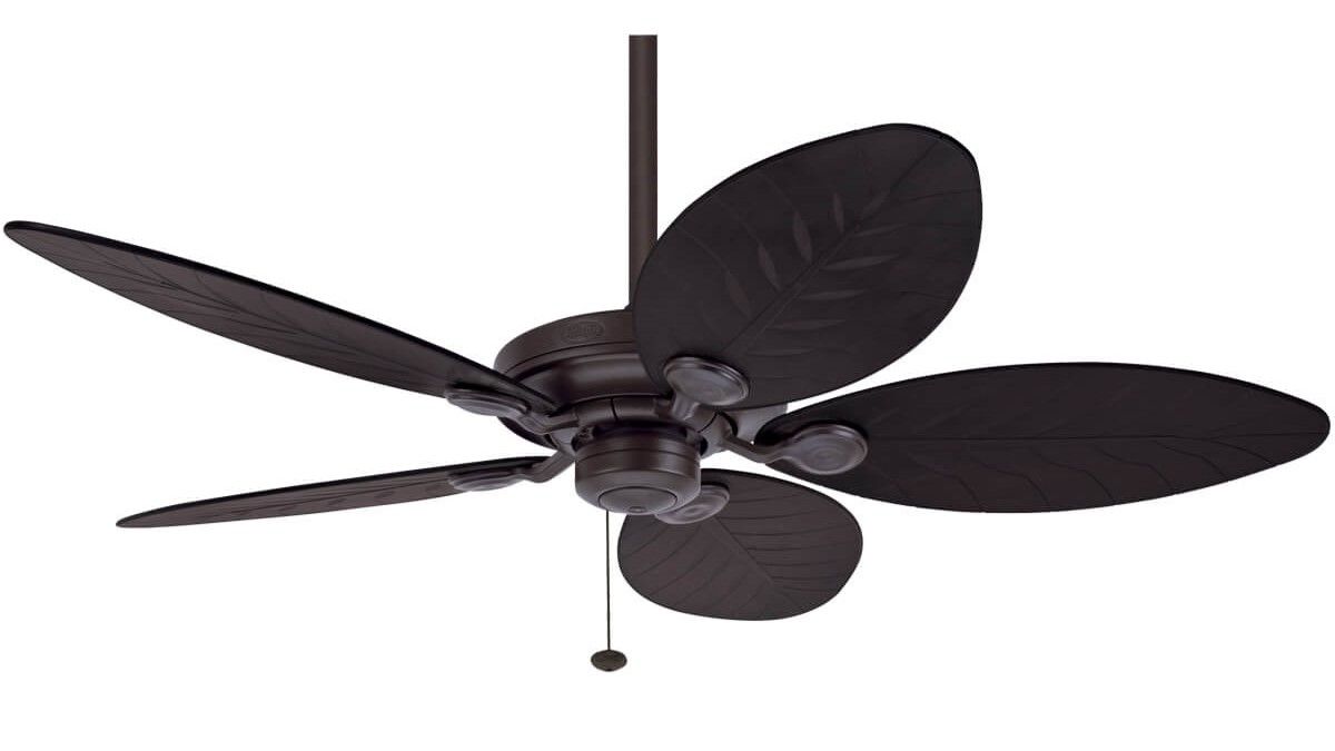 Outdoor Elements 137cm Bronze-Brown Ceiling Fan with Pull Chain by Hunter
