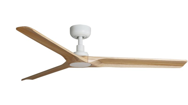 Heywood 132cm White-Pine Ceiling Fan with Remote Control by Faro