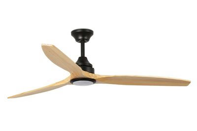 Alo 152cm Black-Pine Ceiling Fan with Light &amp; Remote Control by Faro