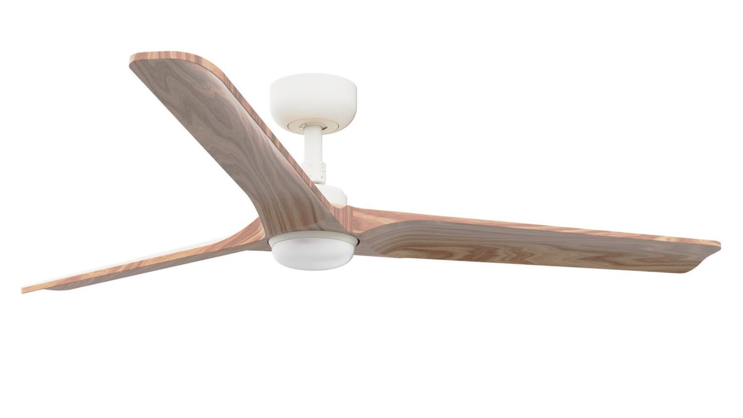 Heywood 132cm White-Pine Ceiling Fan with Light &amp; Remote Control by Faro