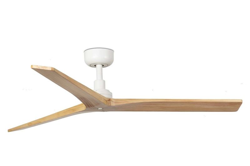 Klim 125cm White-Pine Ceiling Fan with Remote Control by Faro