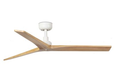 Klim 125cm White-Pine Ceiling Fan with Remote Control by Faro