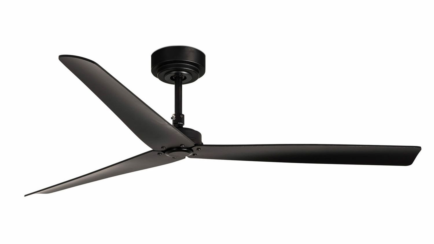 Milos 132cm Black-Black Ceiling Fan with Remote Control by Faro