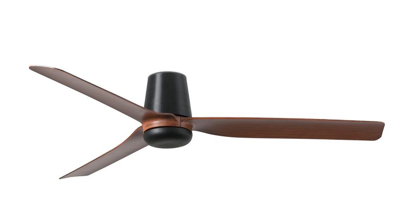 Punt Tub 130cm Black-Walnut Ceiling Fan with Remote Control by Faro