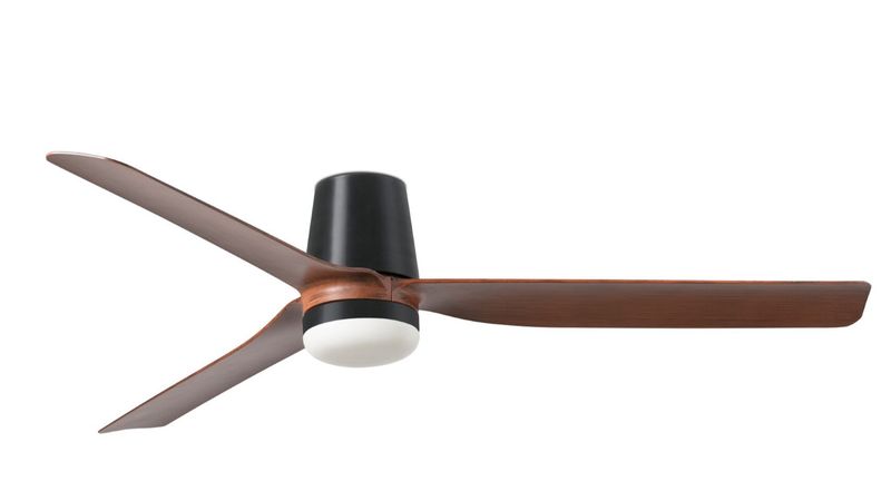Punt Tub 130cm Black-Walnut Ceiling Fan with Light &amp; Remote Control by Faro