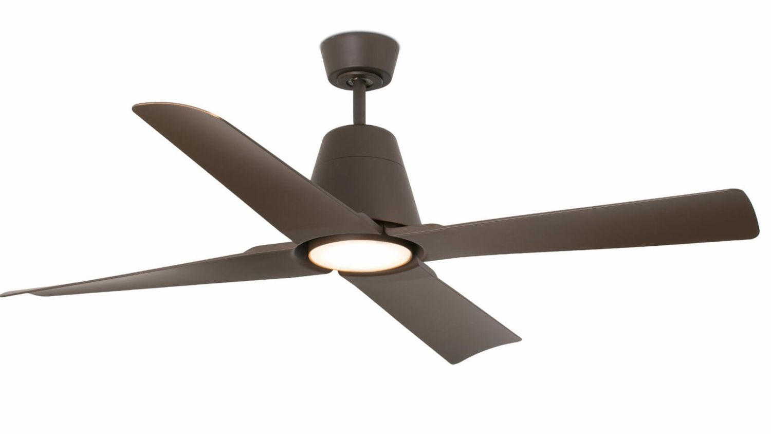 Typhoon 130cm Brown-Brown Ceiling Fan with Light &amp; Remote Control by Faro