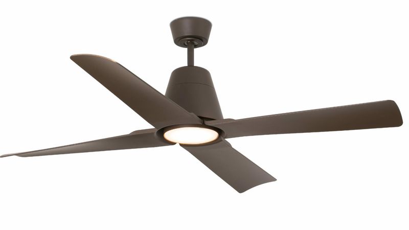 Typhoon 130cm Brown-Brown Ceiling Fan with Light &amp; Remote Control by Faro
