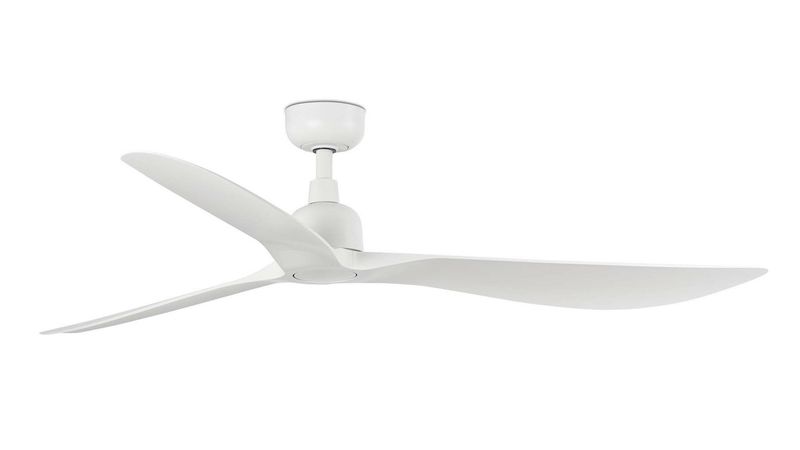 Outwood 150cm White-White Ceiling Fan with Remote Control by Faro