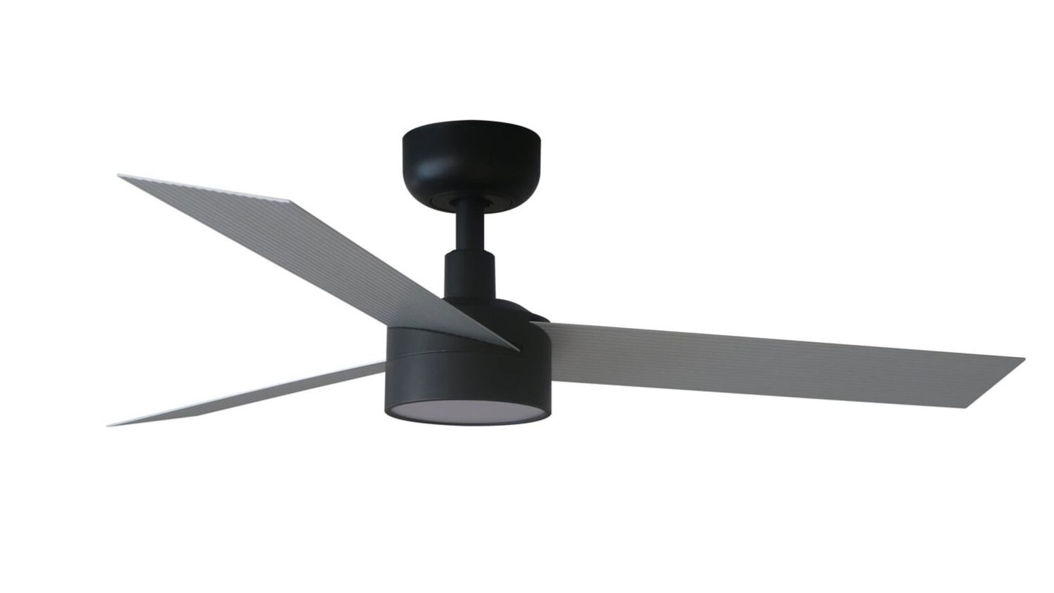 Cruiser 132cm Black-Aluminium Ceiling Fan with Light &amp; Remote Control by Faro