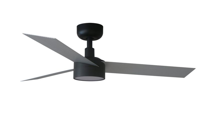 Cruiser 132cm Black-Aluminium Ceiling Fan with Light &amp; Remote Control by Faro